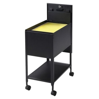 Image for Lorell® 4-Caster Black Steel Locking Letter-Size Mobile File Cart from HD Supply
