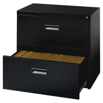 Image for Lorell® 2-Drawer Black Steel Letter-Size Lateral File Cabinet 30 Inch W from HD Supply