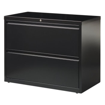 Image for WorkPro® 2-Drawer Black Steel Lateral File Cabinet 42 Inch W from HD Supply