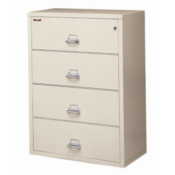 Fireking® 4-Drawer Parchment White Glove Delivery Ul 1-Hour Lateral File