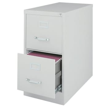 WorkPro® 2-Drawer Light Gray Letter-Size Vertical File Cabinet