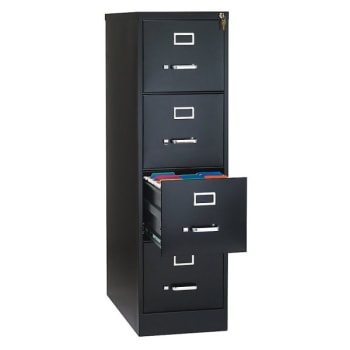 Image for WorkPro® 4-Drawer Black Metal Letter-Size Vertical File Cabinet from HD Supply