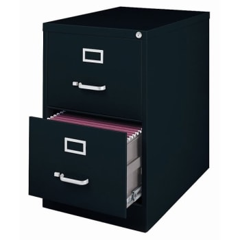 Workpro® 2-Drawer Black Metal Legal-Size Vertical File Cabinet