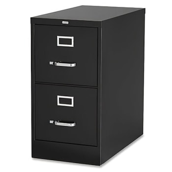 WorkPro® 2-Drawer Black Metal Vertical File Cabinet