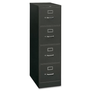 HON® 310 4-Drawer Charcoal Locking Vertical File Cabinet 52 x 15 x 26-1/2Inch