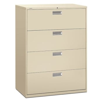 Hon® Brigade 600 4-Drawer Putty Lateral File Cabinet