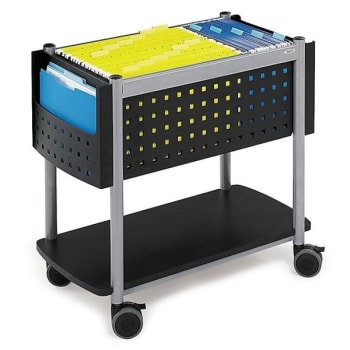 Safco® Scoot Black Steel File Cart 26 X 14-3/4 X 28inch