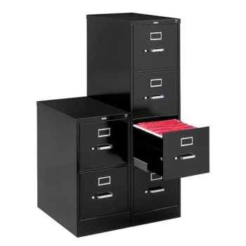 HON® 510 2-Drawer Black Vertical File Cabinet