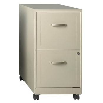 Realspace® 2-Drawer Stone Metal Vertical Mobile File Cabinet With Caster Kit