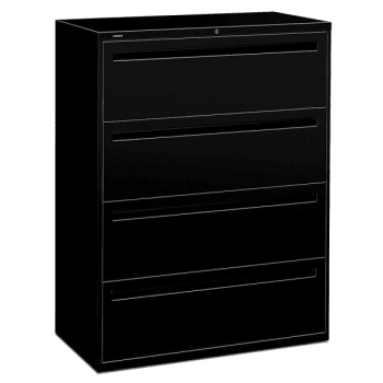 Hon® 700 4-Drawer Black Lateral File Cabinet 53-1/4 X 42 X 19-1/4inch