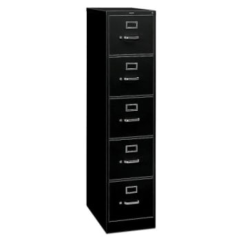 Image for HON® 310 5-Drawer Black Vertical File Cabinet 26.5 Inch D from HD Supply