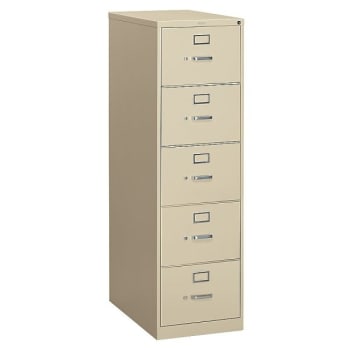 Image for HON® 310 5-Drawer Putty Vertical File Cabinet 26.5 Inch D from HD Supply