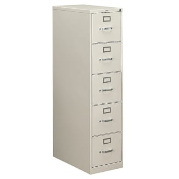 Hon 310 5 Drawer Light Gray Vertical File Cabinet 26 5 Inch D