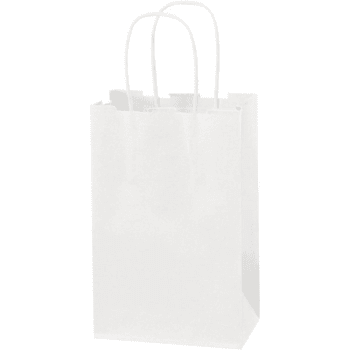Image for Partners Brand White Paper Shopping Bag, Case Of 250 from HD Supply