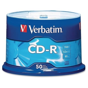 Verbatim® 700 MB CD-R Spindle, Package Of 50