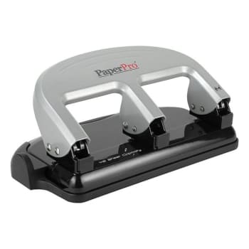 Image for Accentra inPRESS Reduced Effort 3-Hole Punch, Up To 40-Sheets, Black/Silver from HD Supply
