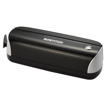 Image for Stanley-Bostitch® 12-Sheet Black/Silver Electric Or Battery-Powered 3-Hole Punch from HD Supply
