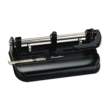 Image for Swingline® 32-Sheet Black Lever-Handle Heavy-Duty Paper Punch from HD Supply