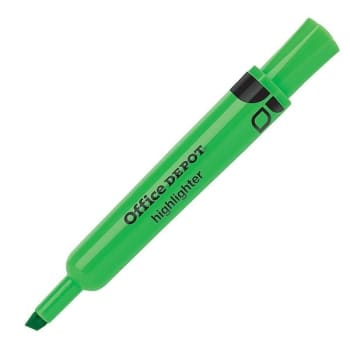 Office Depot® Green Chisel-Tip Highlighter, Package Of 12