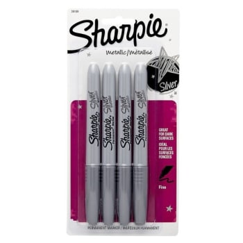 Image for Sharpie® Silver Fine Point Metallic Marker, Package Of 4 from HD Supply