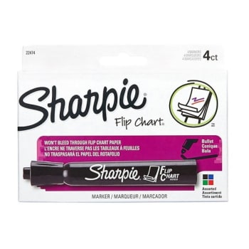Image for Sharpie® Flip Chart Assorted Colors Bullet Point Marker, Package Of 4 from HD Supply