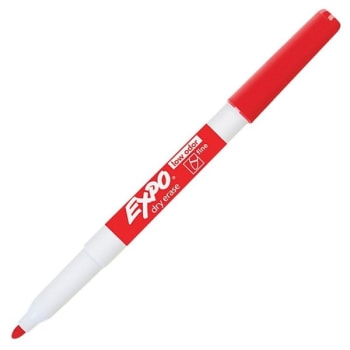 Image for Expo® Dry-Erase Red Fine Point Low-Odor Marker, Package Of 12 from HD Supply