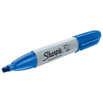 Image for Sharpie® Blue Chisel-Tip Permanent Marker, Package Of 12 from HD Supply