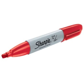 Image for Sharpie® Red Chisel-Tip Permanent Marker, Package Of 12 from HD Supply