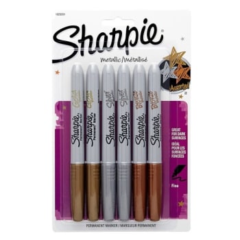 Sharpie® Bronze/gold/silver Metallic Marker, Package Of 6