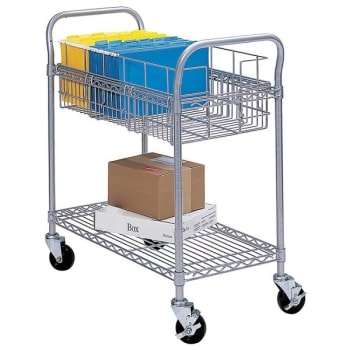 Image for Safco® Metallic Gray Wire Mail Cart from HD Supply