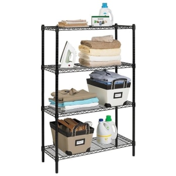 Image for Realspace® Black Steel 4-Shelf Wire Shelving 54 x 36 x 14Inch from HD Supply