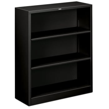 Image for HON® Brigade 3-Shelf Black Steel Bookcase from HD Supply