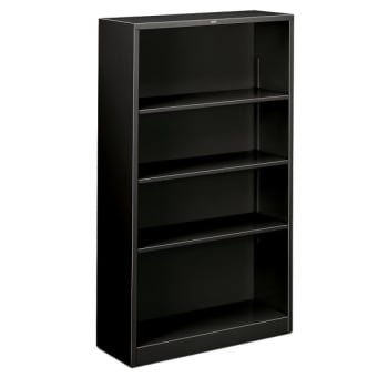 Image for HON® Brigade 4-Shelf Black Steel Bookcase from HD Supply