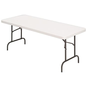 Realspace® Platinum Molded Plastic Top Folding Table 5'w