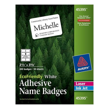 Image for Avery® White Name Badge 2-1/3 X 3-3/8inch, Package Of 400 from HD Supply