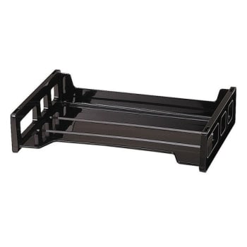 Office Depot® Black Ribbed Bottom Stackable Letter Tray