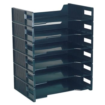 Image for Innovative Storage Designs Black Stackable Letter Tray, Package Of 6 from HD Supply