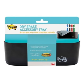 Post-It® Black Plastic Dry-Erase Accessory Tray 8-5/8 Inch