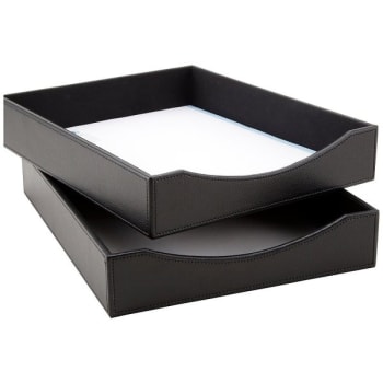 Image for See Jane Work® Faux Leather Black Paper Tray from HD Supply