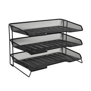 Image for Rolodex® Black Mesh Stackable 3-Tier Desk Tray from HD Supply