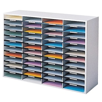 Image for Fellowes® Dove Gray 48-Compartment Literature Organizer from HD Supply
