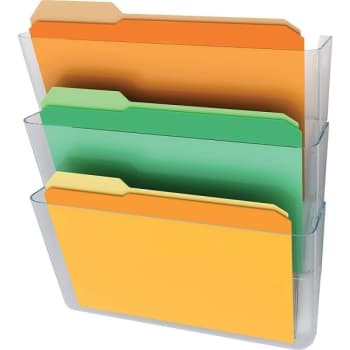 Image for Deflecto® Clear Stackable Wall Pocket File, Package Of 3 from HD Supply