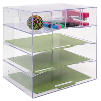 Image for Innovative Storage Designs 6-Compartment Clear Desktop Organizer from HD Supply