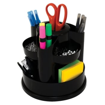 Image for Innovative Storage Designs 10-Compartment Black Plastic Desktop Organizer from HD Supply