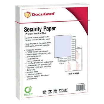 Image for Docugard® Blue Premier Medical Prescription And Business Paper, Case Of 5 from HD Supply