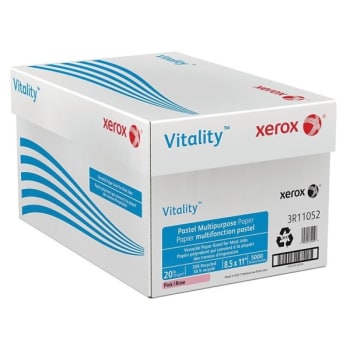 Xerox® Vitality Colors™ Pink Pastel Multi-Purpose Paper, Case Of 10 Reams/5000 Sheets