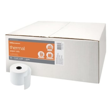 Office Depot® White Thermal Paper Roll 3-1/8 X 230' , Case Of 50