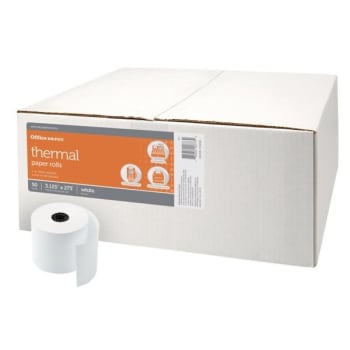 Image for Office Depot® White Thermal Paper Roll 3-1/8 X 273' , Case Of 50 from HD Supply