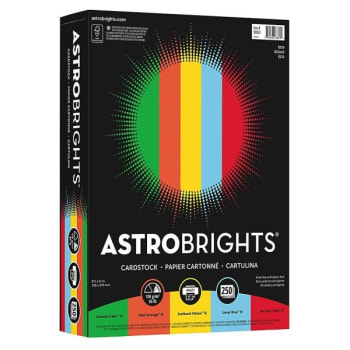 Astrobrights® Assorted Colors Color Card Stock, Case Of 250