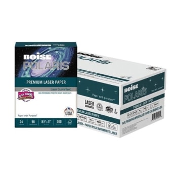 Boise® Polaris® White Letter-Size Premium Laser Paper, Case Of 8